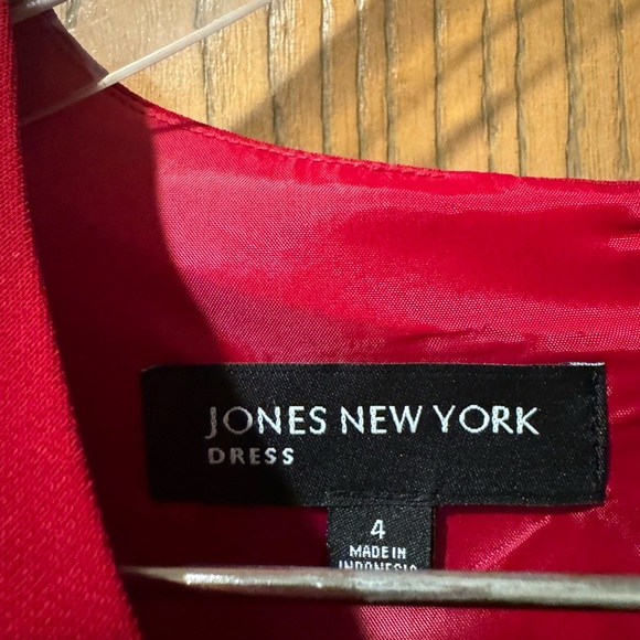 Jones New York Red  Midi Dress Formal Size 4 - Picture 2 of 4
